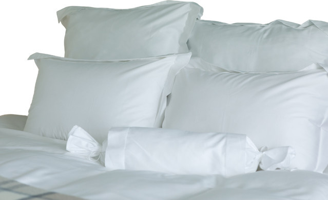 von der Thannen Luxury Bedding Kissenbezug aus Perkal Baumwolle, Weiß, B: 70 cm, L: 90 cm - Bild 1