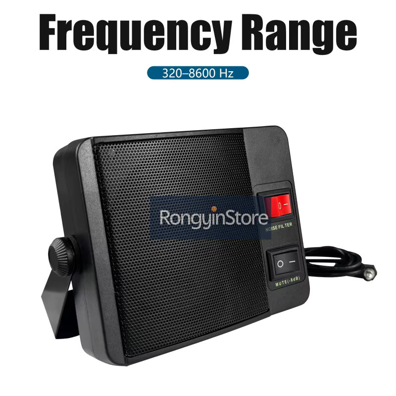 RONGYIN Diamant TS-750 Externer Lautsprecher mit 3,5 mm Klinkenanschluss in Schwarz für Walkie-Talkies und Funkgeräte - Bild 3