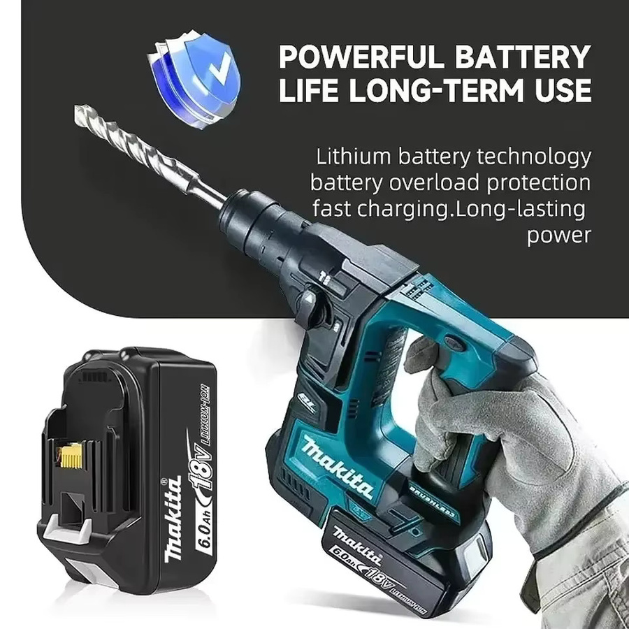 Makita Ersatz Lithium-Ionen-Batterie 18V 5.0Ah Schwarz für Elektrowerkzeuge - Bild 4
