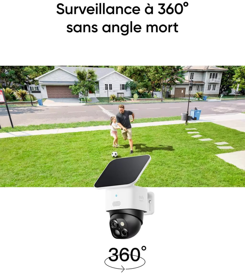 Anker eufy Security SoloCam S340 2er Pack Außenkamera mit 360 Grad Überwachung, Solarbetrieben, Weiß - Bild 3