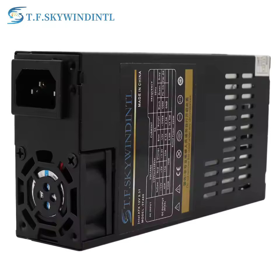 T.F.SKYWINDINTL ATX Netzteil 400W Flex mit 80 Plus Gold Zertifizierung, 6-Pin PCIe, Schwarz - Bild 4