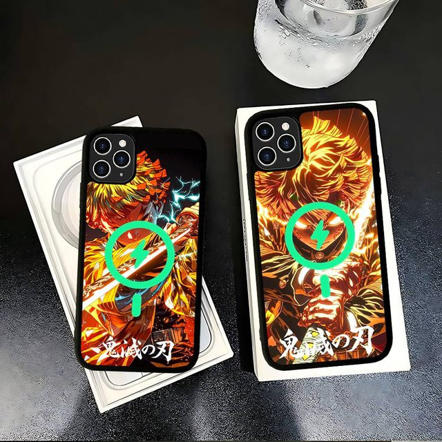 D-Demon Zenitsu S-Slayer MagSafe Magnetische Kabellose Handyhülle für iPhone 17 Pro Max 16 15 14 13 12 Air 11 Mini in Multicolour - Bild 1