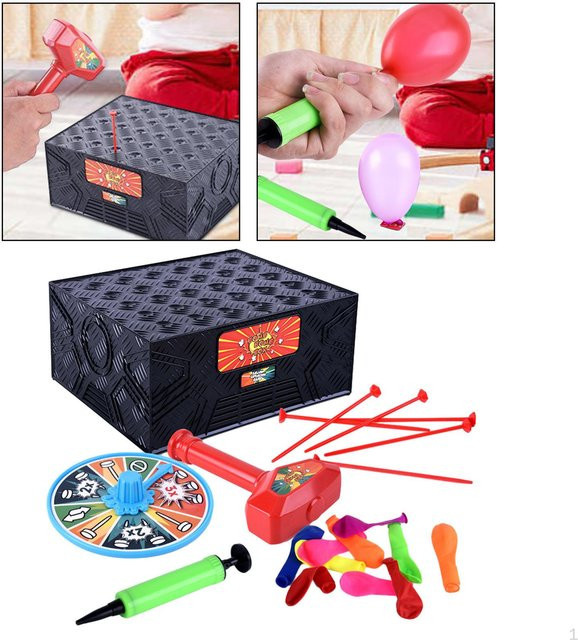 Whack A Balloon Spielbox, Schwarz, Bunt / Mehrfarbig - Bild 1