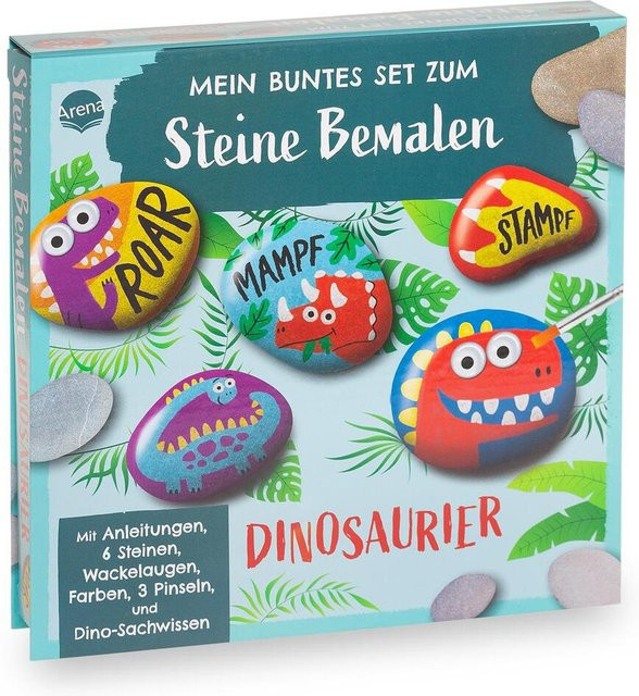 Mein buntes Set zum Steine Bemalen, Dinosaurier, Bunt / Mehrfarbig - Bild 1