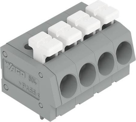 WAGO 804-106 Leiterplattenklemme grau, 140 Stück - Bild 1