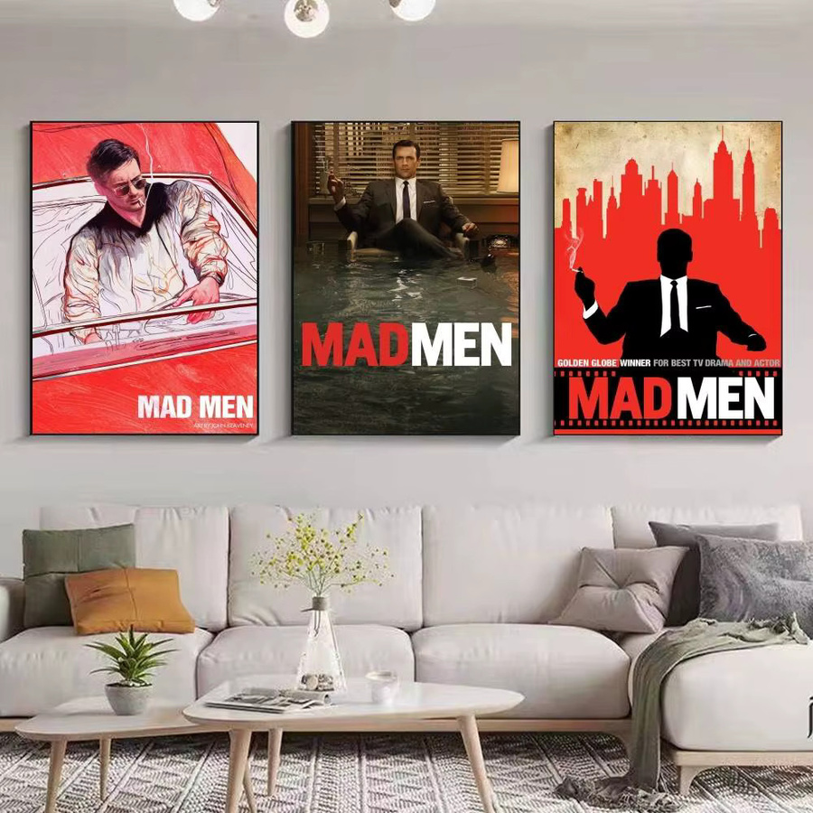 M-Mad M-Men Film Poster Leinwanddruck Modernes Wandbild für Wohnzimmer und Schlafzimmer Multicolour - Bild 5