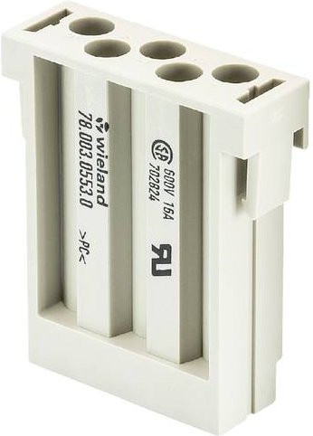 Wieland Electric Moduleinsatz 78.003.0553.0 mit 5 Polen in Weiß (10 Stück) - Bild 1