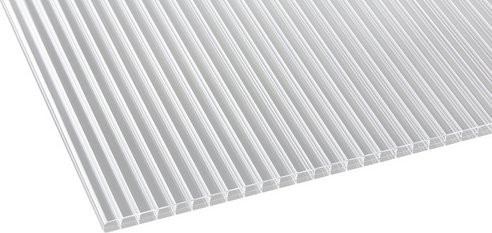 GUTTA Polycarbonat Doppelstegplatte Multiwall-Sheet, transparent, Breite: 98 cm, Tiefe: 200 cm, Höhe: 1,6 cm - Bild 1