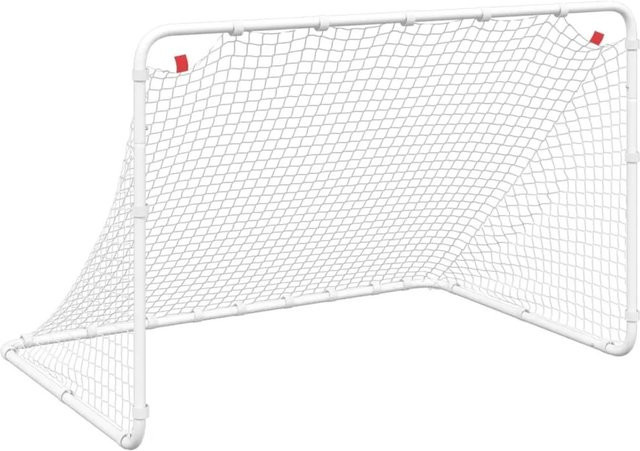 vidaXL Fußballtor aus Stahl in Weiß B/H/T: 122 x 81 x 81 cm - Bild 1