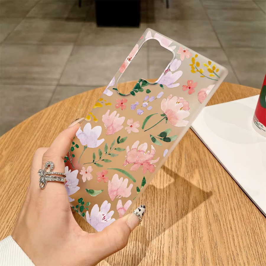 Matte Handyhülle mit Blumen-Design für Samsung Galaxy S25 Ultra S24 FE S23 A56 A55 A54 A53 A36 A35 A34 A26 A17 A16 A15 A07 A06 A05s von AKABEILA - Bild 1