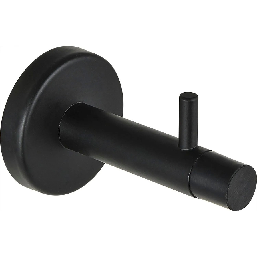 Technik Team Wandtürpuffer mit Haken aus Stahl in Schwarz Matt, Länge: 82 mm - Bild 2