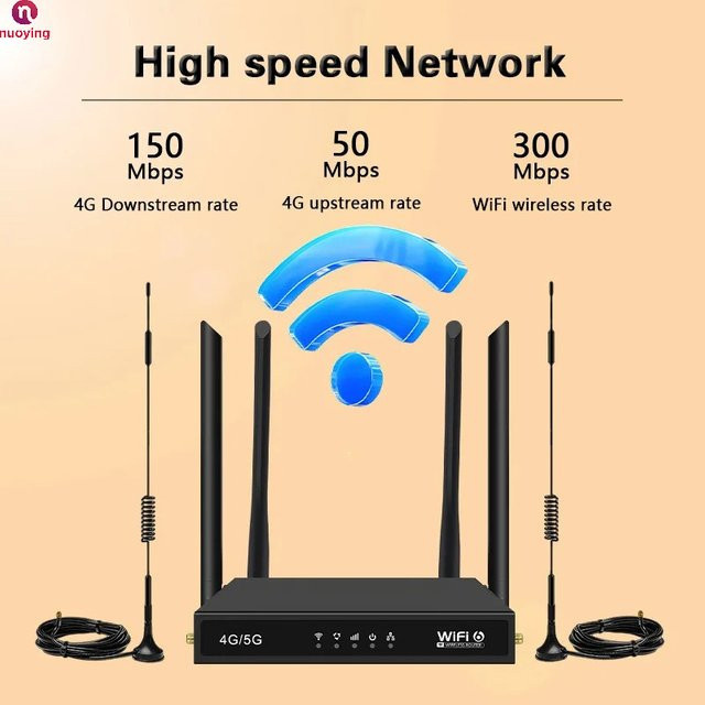 NUOYING Tragbarer 4G CPE Router mit SIM-Karten-Design in Schwarz - Bild 1
