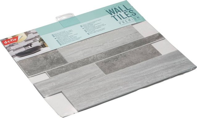d-c-fix Wandfliesen in Steinoptik Grau Matt, B/B: 30,5 x 30,5 cm - Bild 1