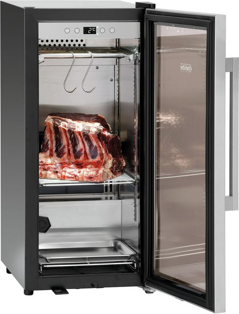 Bartscher Dry Age Schrank 63 in Schwarz mit Glastür und LED-Innenbeleuchtung, B/H: 39,5 x 88,0 cm - Bild 1