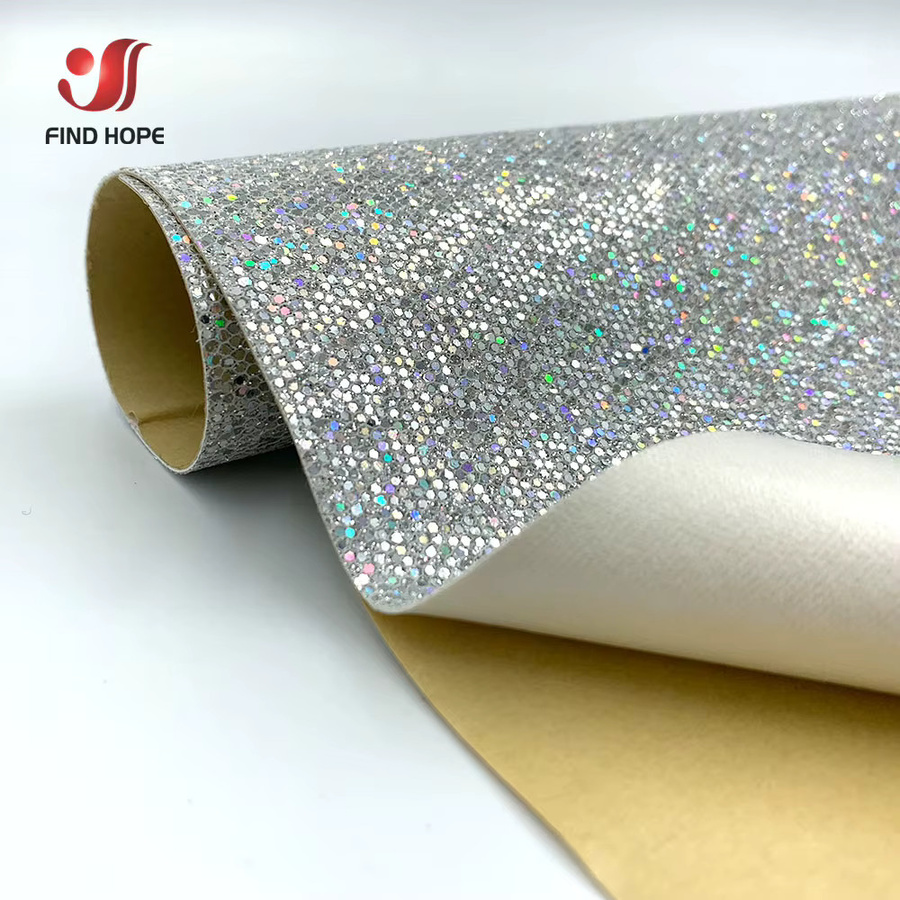 Selbstklebender Glitter Stoff aus PU Kunstleder und Vinyl in Lila und Multicolour für deine Handwerksprojekte - Bild 5