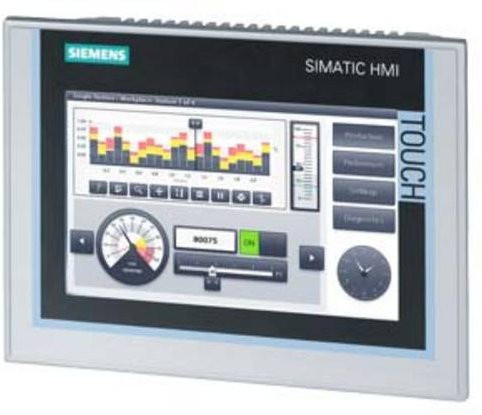 Siemens SPS-Display 6AV2124-0GC01-0AX0 in Grau mit Ethernet/LAN - Bild 1