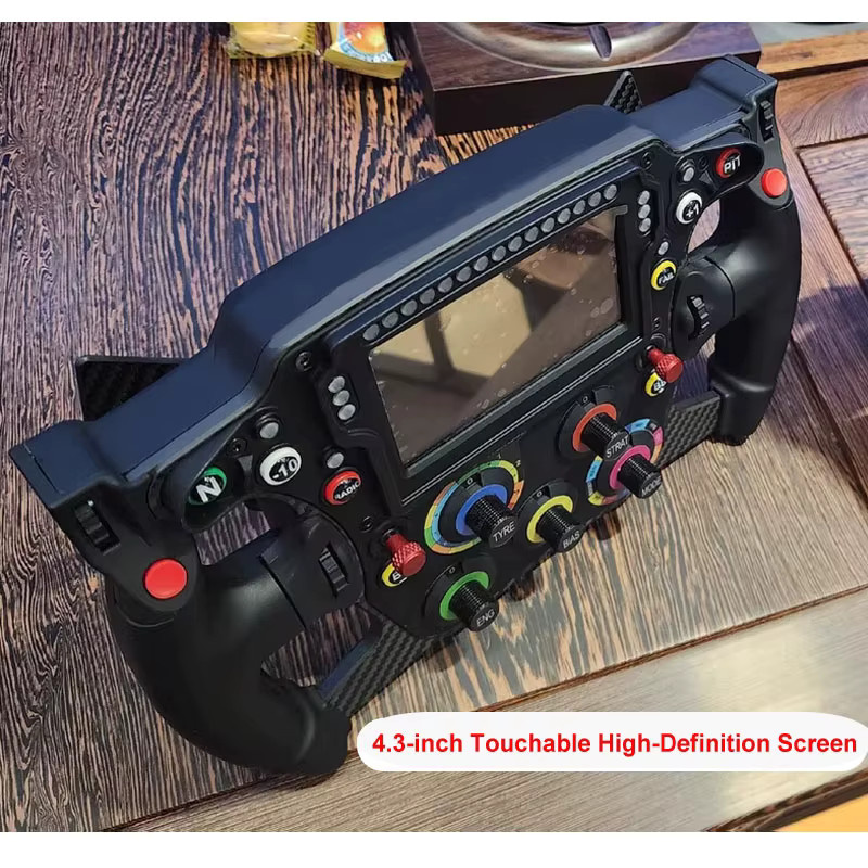 PC FORMULA Game Lenkrad-Rennspielsimulator mit HD-Touchscreen in Schwarz für Fanatec SIMAGIC MOZA - Bild 3