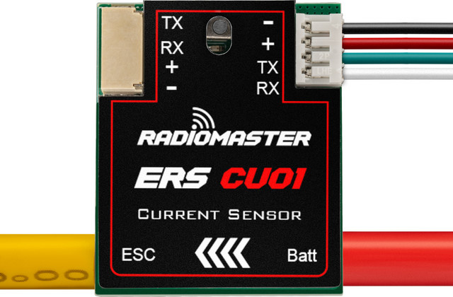 Radiomaster ERS CU01 Echtzeit-Stromsensor in Schwarz kompatibel mit ExpressLRS PWM-Empfängern - Bild 1