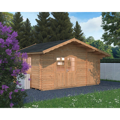Blockbohlenhaus PALMAKO Emma aus Holz in Braun, B/H/T: 513 x 268 x 330 cm - Bild 1