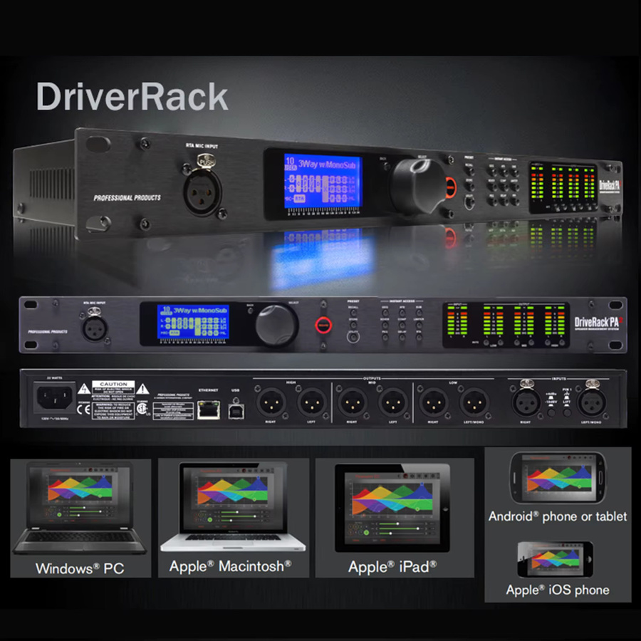 PaulKitson Digitaler Audio-Prozessor Treiber PA2 in Schwarz, 2in 6out Lautsprecher-Manager mit Original-Software - Bild 4