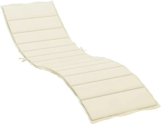 vidaXL Sonnenliegen-Auflage aus Oxford-Gewebe in Creme, B/B/H: 200 x 60 x 3 cm - Bild 1
