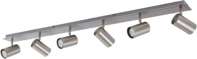 Lindby Strahler Joffrey Modern Deckenleuchte aus Alu in Alu-grau, 6-flammig, GU10, verstellbar - Bild 1