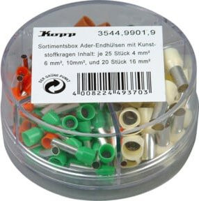 Kopp Aderendhülsen Sortimentsbox 4-16mm² 90-teilig multicolor - Bild 1