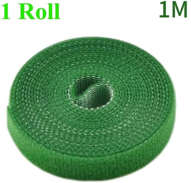 10 Rollen DHDH Pflanzenbinder aus Nylon in Grün, verstellbare Pflanzenbandage mit Haken und Schlaufe als wiederverwendbare Pflanzenstütze für Zimmerpflanzen und Garten - Bild 1