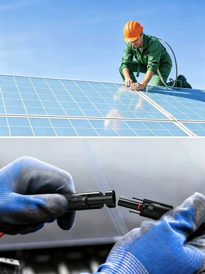 JINGYANGPV Solarkabelverlängerung 10 m, 10 AWG Photovoltaik-Solarkabel 6 mm², wasserdichte Solarstecker, rot und schwarz - Bild 6