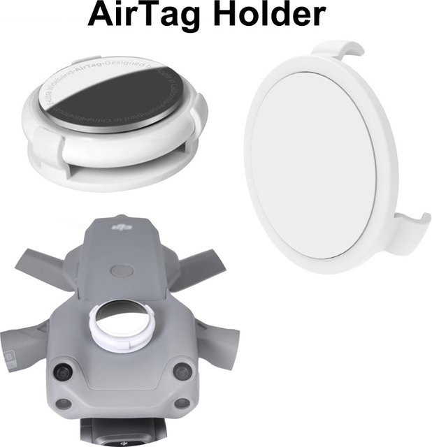 DJI AirTag Halterung in Weiß für DJI Neo 2, Mini 4 Pro, Mini 3 Pro, Air 3S, Avata 2 und Mavic 3 Pro zur Verlustprävention - Bild 1