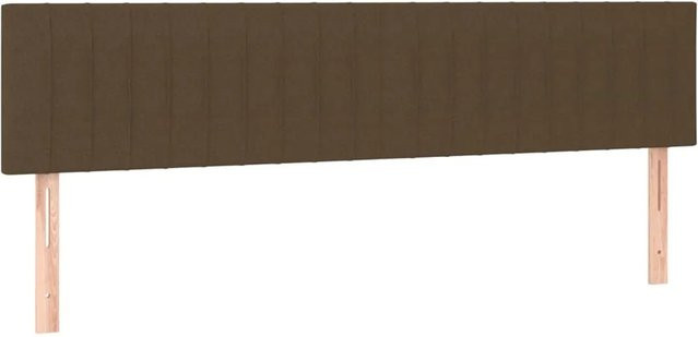 vidaXL LED Kopfteil Dunkelbraun mit USB-Ladeport und integrierter Beleuchtung, B: 180 cm, T: 5 cm, H: 78-88 cm - Bild 1