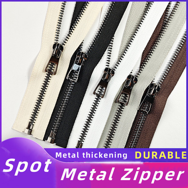 10 Stück Metall Reißverschlüsse mit Y-Zähnen in Schwarz und Braun, Länge: 40 bis 80 cm, Nähzubehör für Kleidung und DIY-Projekte - Bild 1