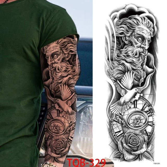 Temporäre Tattoo-Aufkleber Flower Love, Unisex - Bild 1