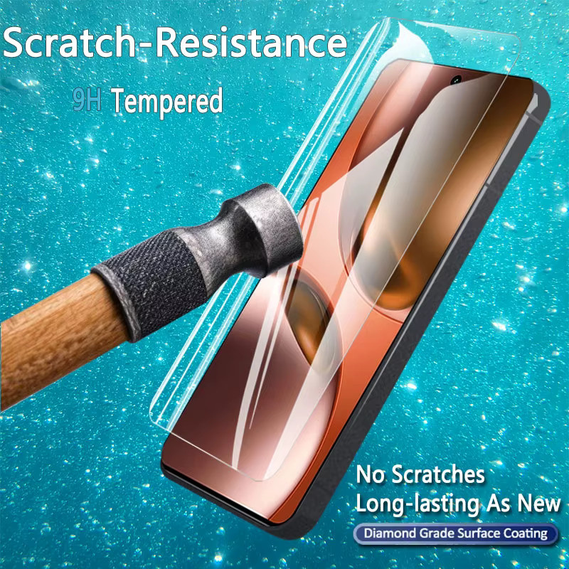 Displayschutzfolie aus gehärtetem Glas für Realme GT 7 (6,78 Zoll), transparent, 1-4 Stück - Bild 3