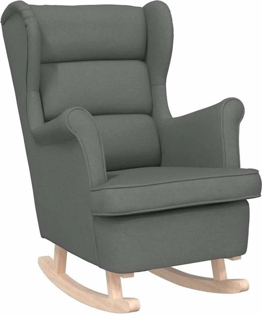 vidaXL Schaukelsessel Dunkelgrau mit Armlehnen B/T/H: 74 x 90 x 102 cm - Bild 1