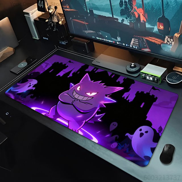 Potdemiel Pokemon Gengar Ghost Castle Gaming-Mauspad in Dunkelviolett - Bild 1