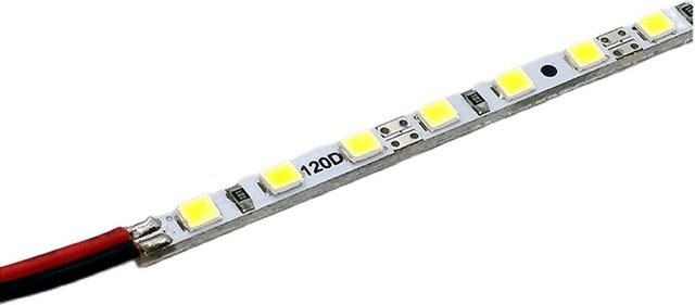 10er Set JOYPJLIT Starre SMD 2835 LED-Lichtleisten in Warmweiß, Kaltweiß oder Neutralweiß, 4mm Breite, erhältlich in den Längen 20 cm, 30 cm, 40 cm und 50 cm, passend für 5V, 12V oder 24V - Bild 1