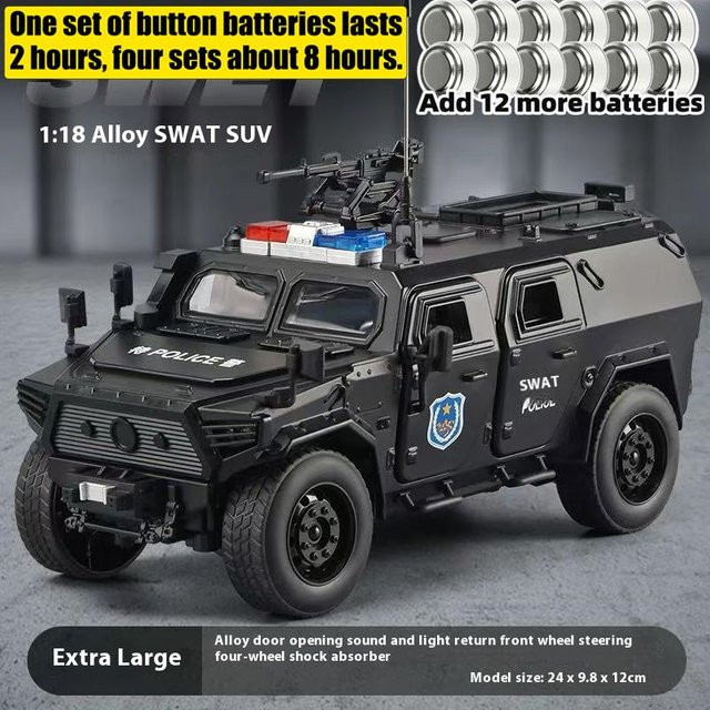 Linyi toy car Dongfeng M-Terrain Swat Geländewagen, 1:18, Legierung Druckgussmodell, mit Sound und Licht, ab 18 Jahre - Bild 1