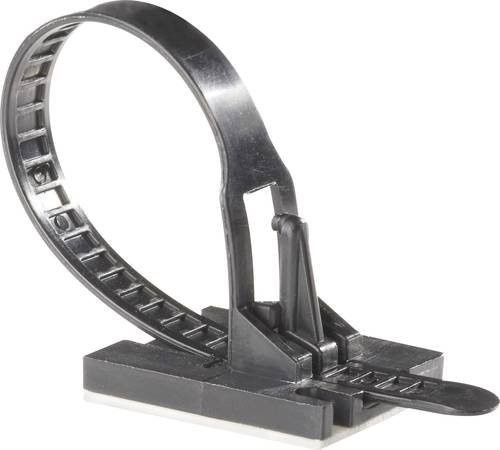 Richco Kabelbinder mit Klebesockel Schwarz 117mm x 7,10mm - Bild 1