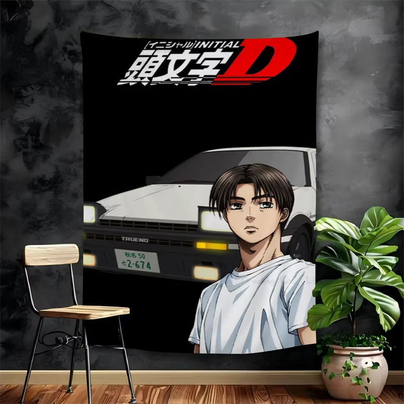 Anime Initial D Bohemian Wandteppich im Tarot-Stil als dekorativer Wandteppich für dein Zimmer in Multicolor - Bild 6