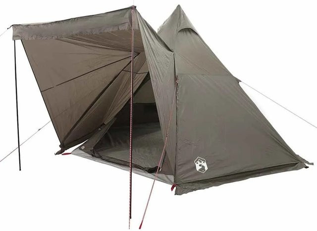 vidaXL Tipi-Familienzelt für 6 Personen in Braun, wasserdicht - Bild 1
