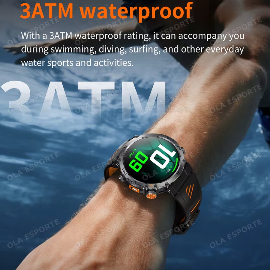 Ola Esporte Smartwatch, GPS, Bluetooth, 3 ATM, Blau, Herren - Bild 6