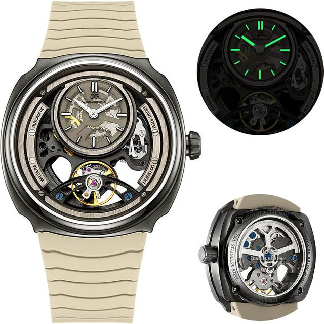 Daniel Gorman Armbanduhr Automatik, Edelstahl, Silikonarmband, Herren - Bild 1