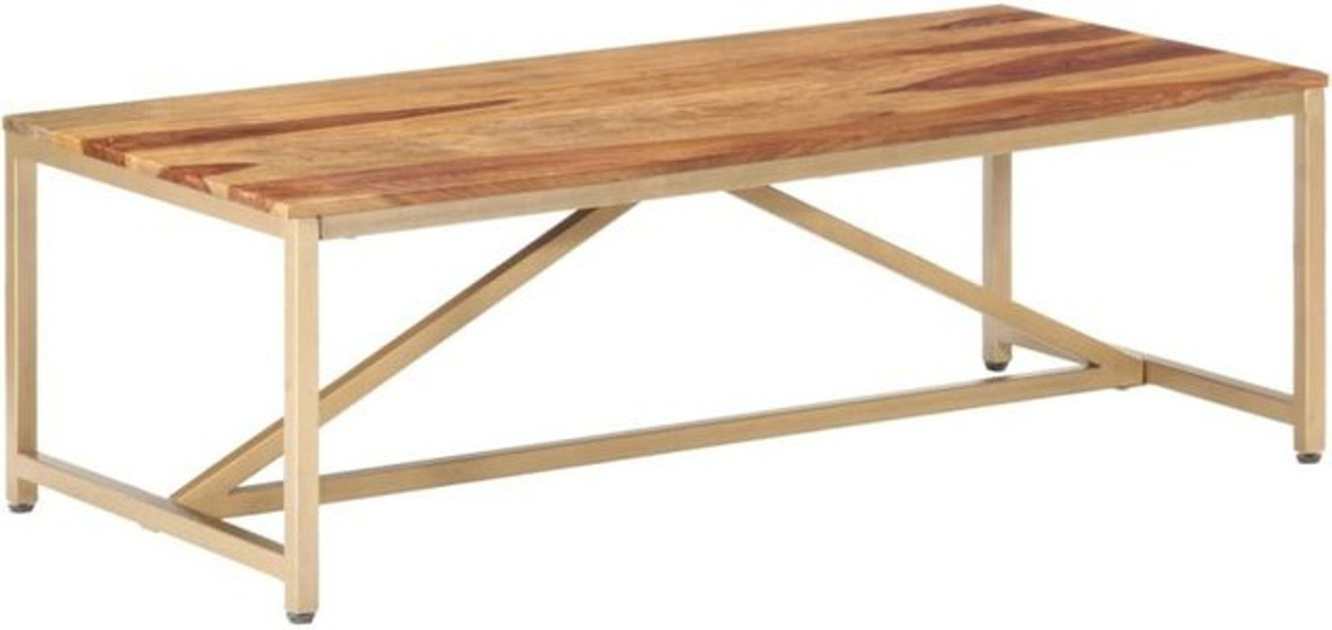 Couchtisch Vidaxl aus Massivholz in Braun Natur im Industrial Design und Modernem Stil B/T/H: 120 x 60 x 40 cm - Bild 1