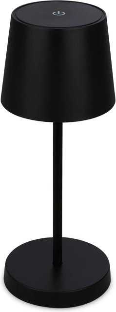 Brilo Akku Tischleuchte Piha LED dimmbar Touch Warmweiß Schwarz Höhe: 26 cm - Bild 1