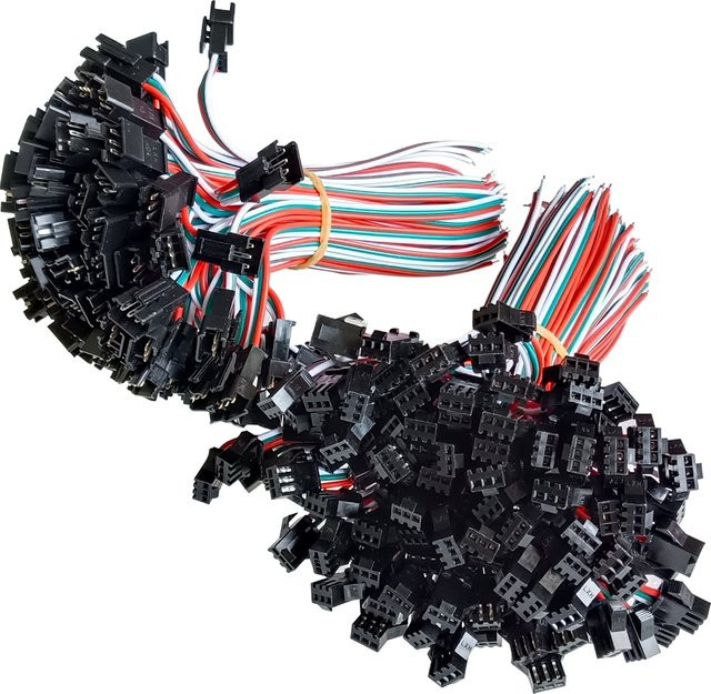 LS JST SM Stecker und Buchsen Set mit 15 cm Kabel für WS2812B SK6812 WS2811 RGBW LED-Streifen-Treiber (2Pin bis 6Pin) - Bild 1