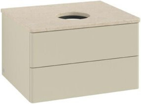 V&B Waschtischunterschrank Antao ohne Frontstruktur in Grau lackiert, B/T/H: 60 x 36 x 50 cm - Bild 1