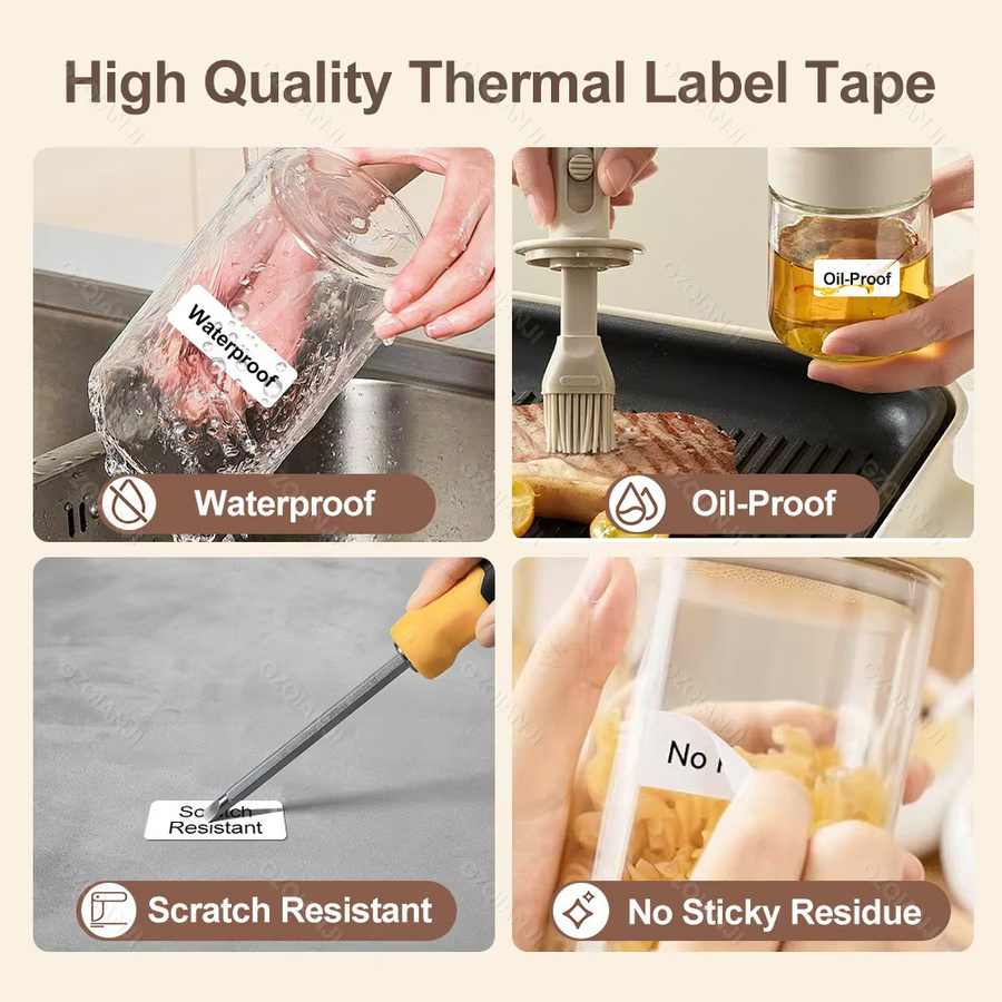 Marklife P15 Etikettenaufkleber-Papierrolle, thermisches selbstklebendes Klebebandpapier in Weiß und Transparent für Mini-Thermodrucker D30 P12 - Bild 3