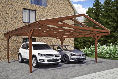 SKANHOLZ Carport Westerwald aus Holz in Braun, B: 570 cm, T: 648 cm, H: 314 cm - Bild 1