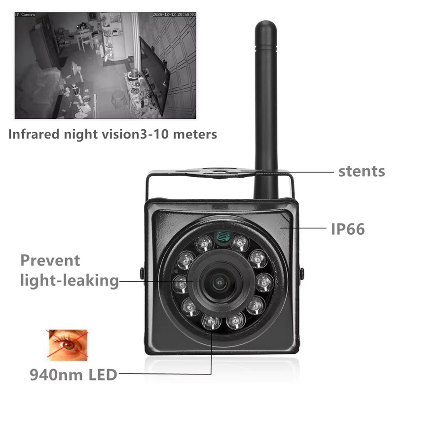 HQCAM Camhi WLAN Außenkamera in Schwarz mit 1080P Full HD, IP66 wasserdicht und IR-Nachtsicht für Auto, Fahrzeugflotte oder Vogelnest - Bild 4